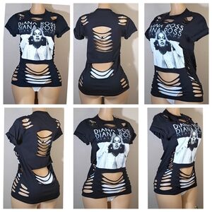 Black Custom Diana Ross Tshirt